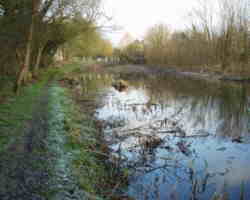 cerney wick road crossing  in water - T&S Canal